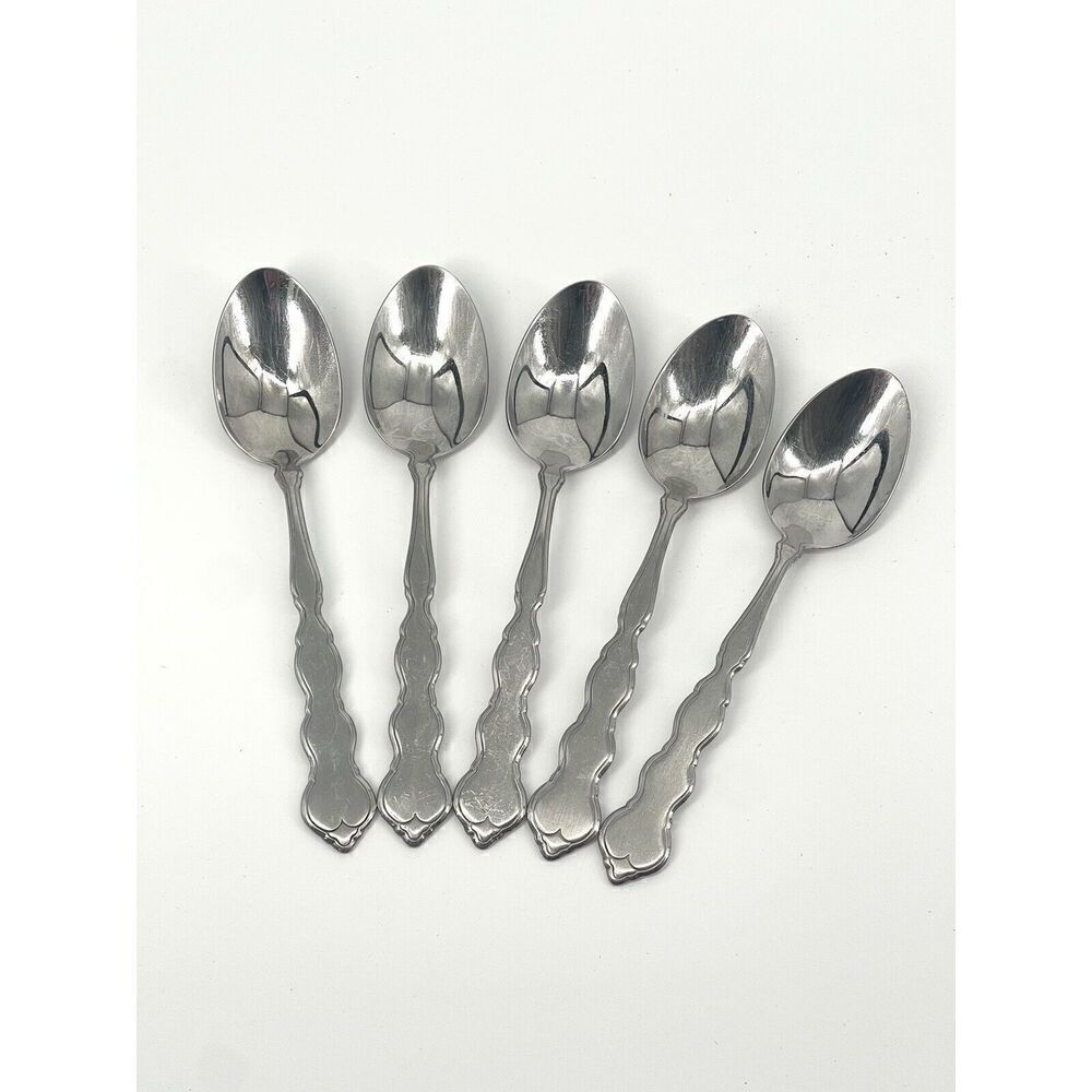 Oneida Distinction Deluxe VALERIE HH Stainless Steel TEASPOONS 6" Set Of 5